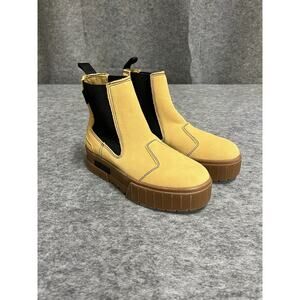 Puma Boots Womens 8.5 Mayze Suede Brown‎ Taffy Tan Platform Shoes C